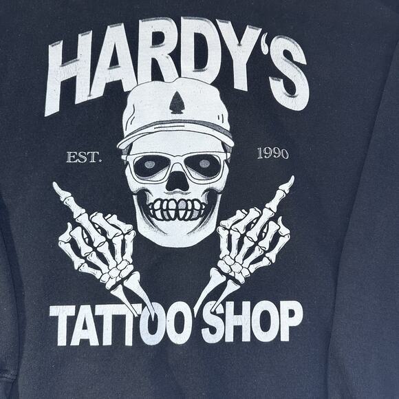 HARDY’s Tattoo Shop Tour Merch EST.1990 Men’s Pull Over Hooded Sweater Sz ( XL ) - Picture 4 of 4